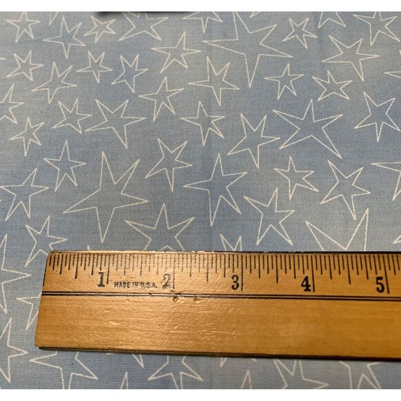 Maywood Studio Saltaire Star Pattern Fabric 12x38 Inches Blue & White Cotton Qui - Picture 3 of 5